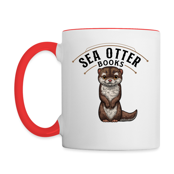 Sea Otter Books Contrast Coffee Mug - white/red