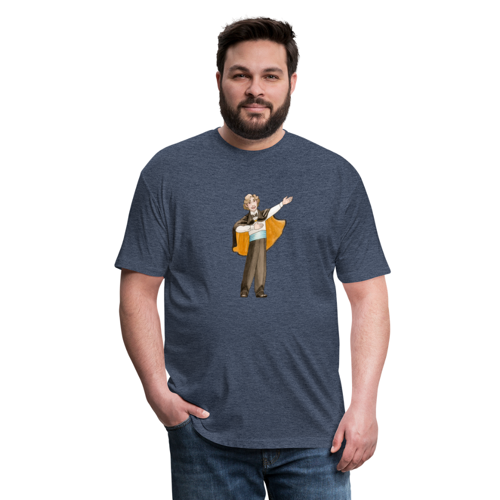 Opera Andy Fitted Cotton/Poly T-Shirt - heather navy