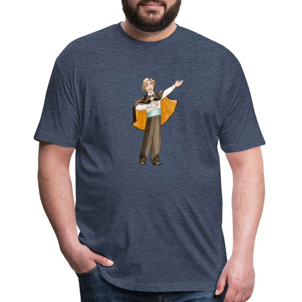 Opera Andy Fitted Cotton/Poly T-Shirt - heather navy