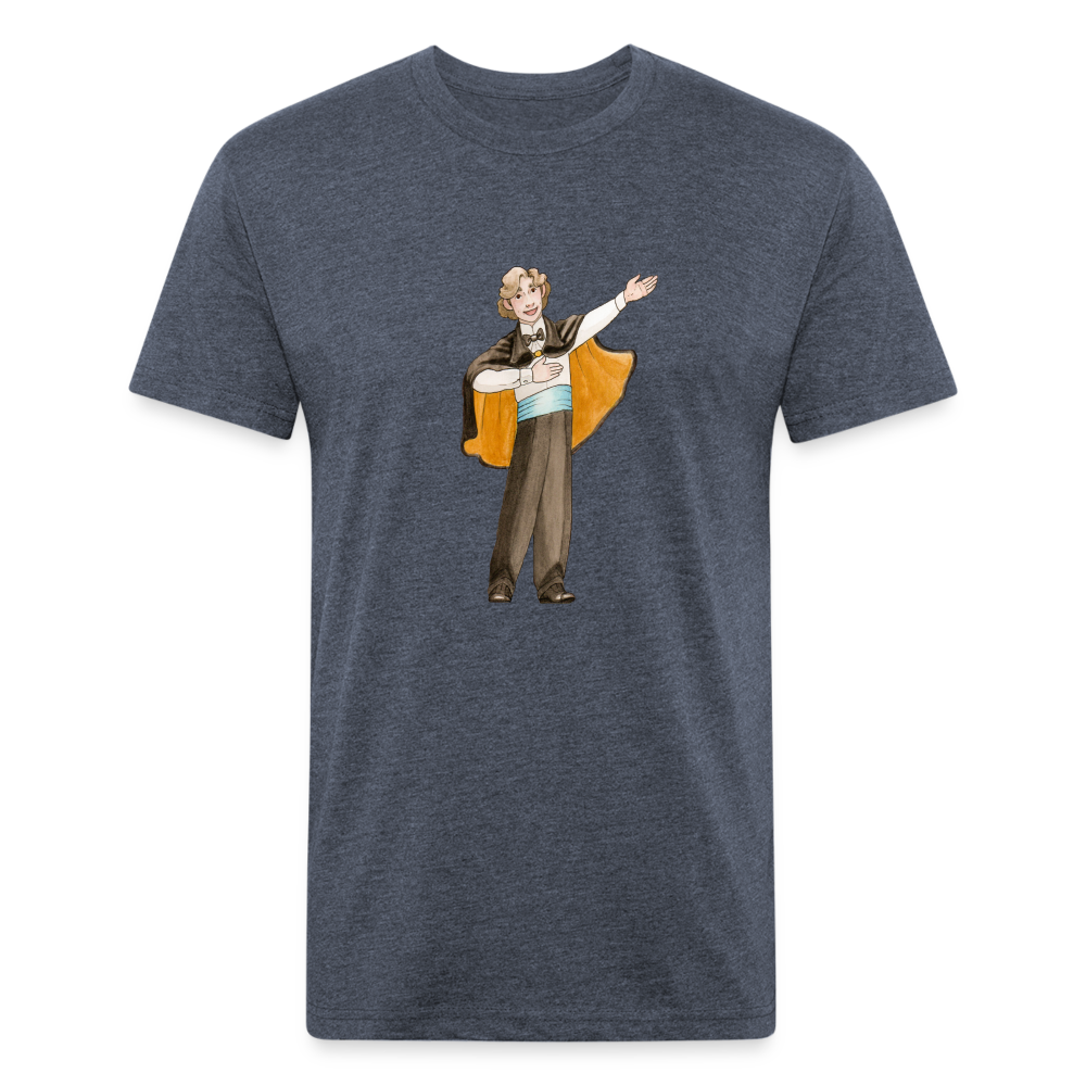 Opera Andy Fitted Cotton/Poly T-Shirt - heather navy